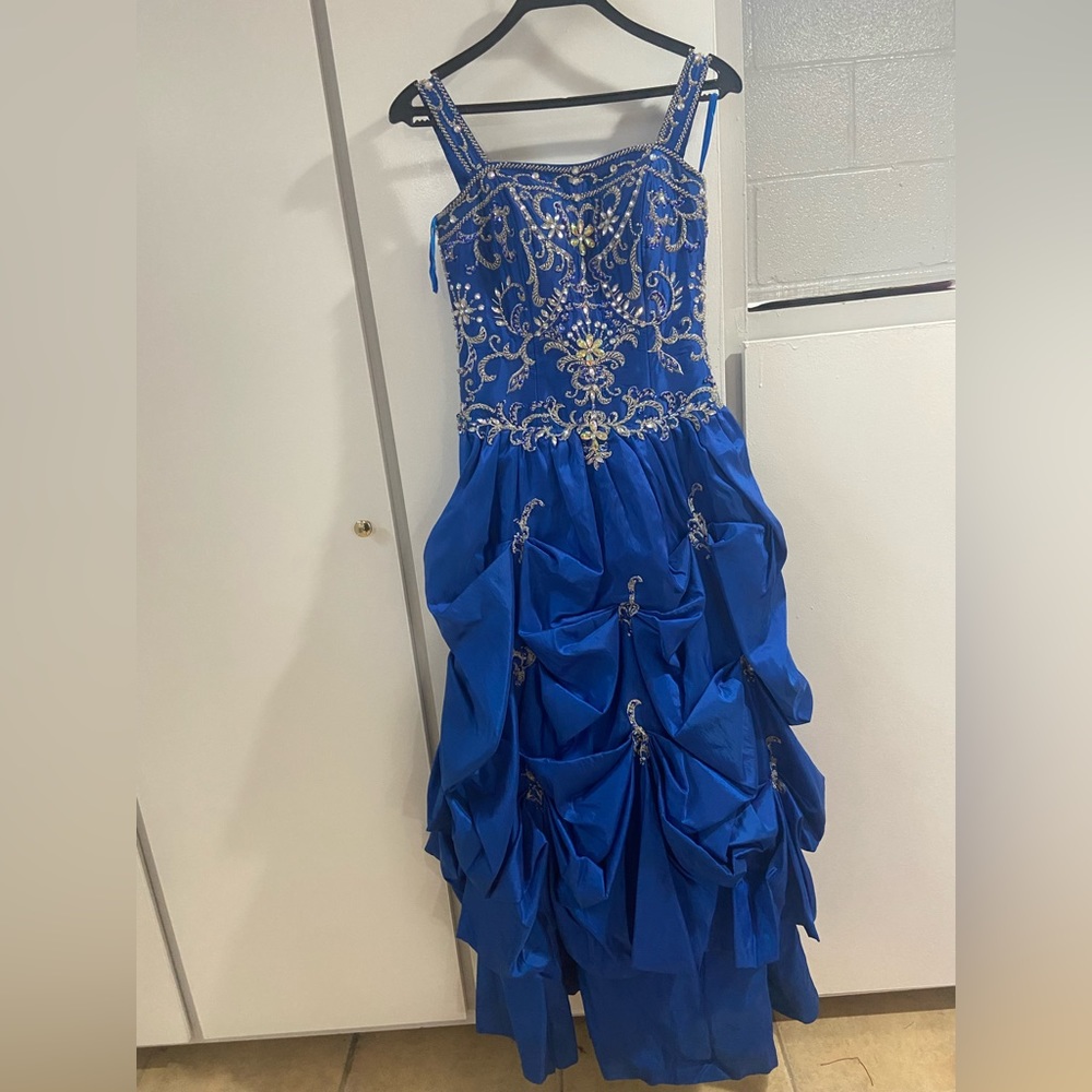 Blue ball gown dress